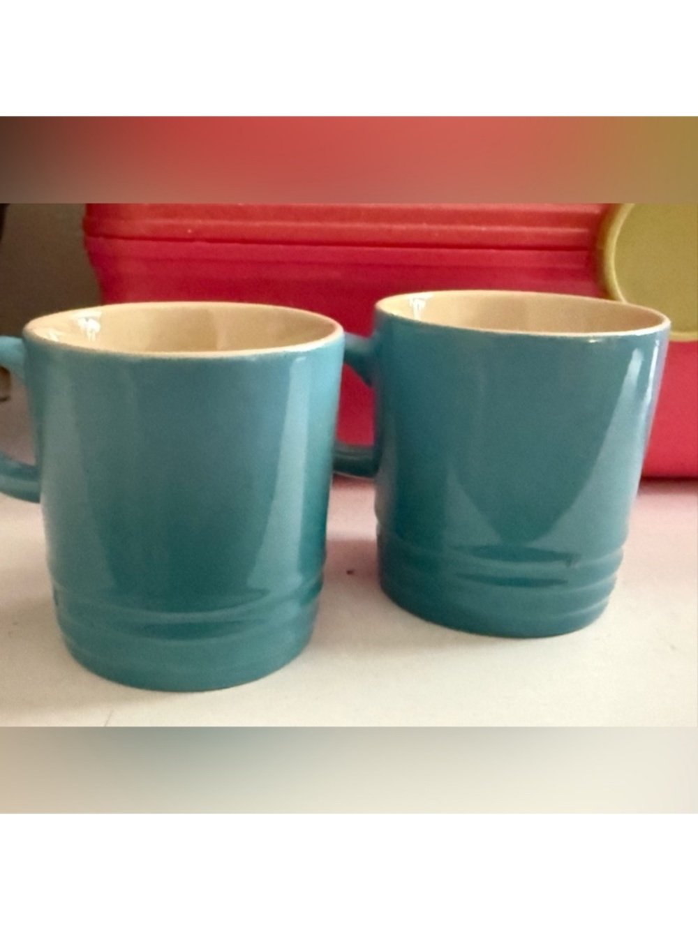 Le Creuset Espresso Mugs in Caribbean Blue